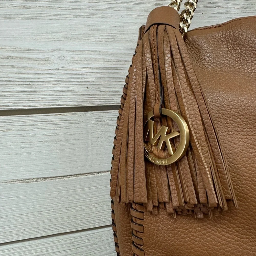 Michael Kors Whipstitch Leather Shoulder Bag